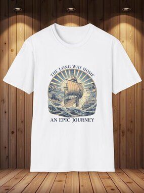 Sailing Ship T-Shirt, Greek Mythology, Odysseus Epic Journey Tee